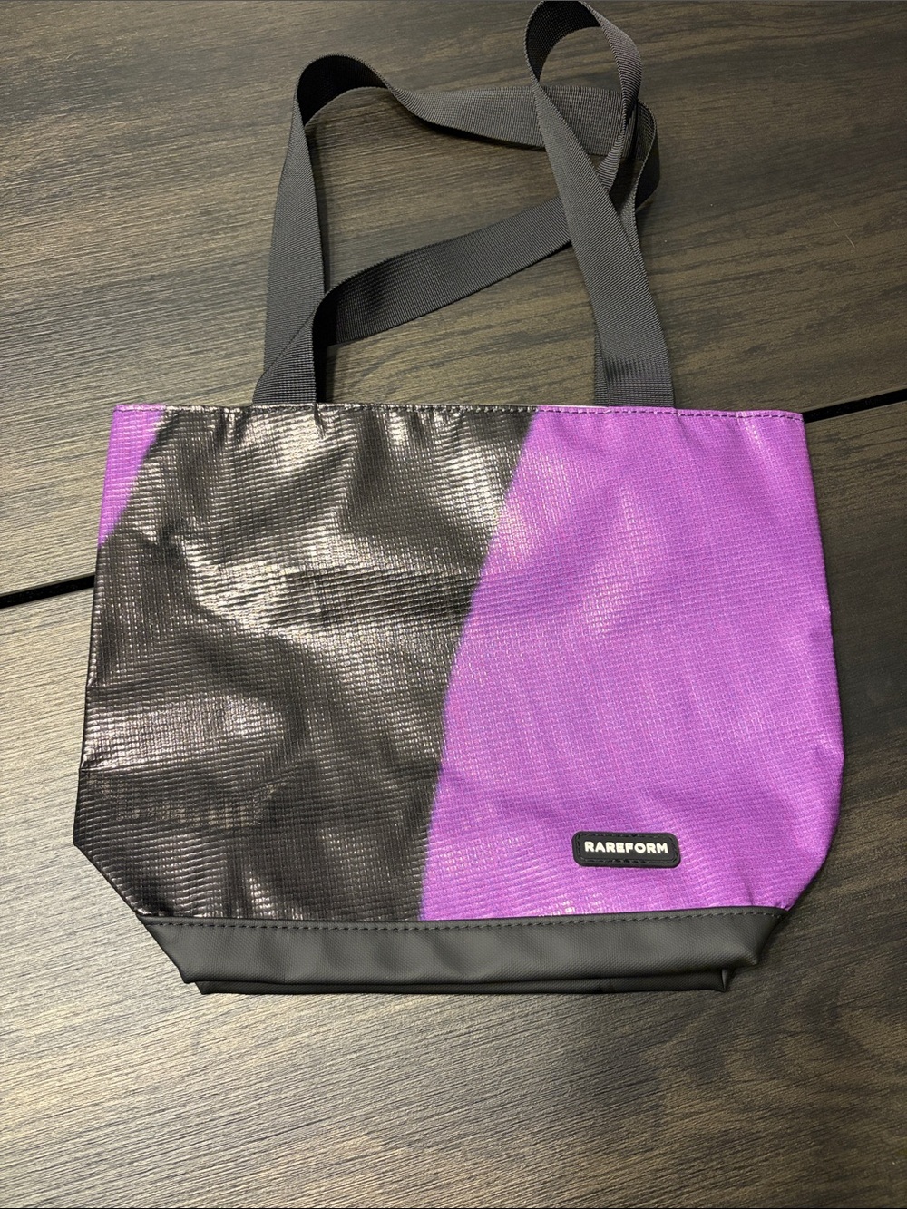 RAREFORM Mini Blake Tote Bag Recycled Billboard Purple Black Colorblock Like New